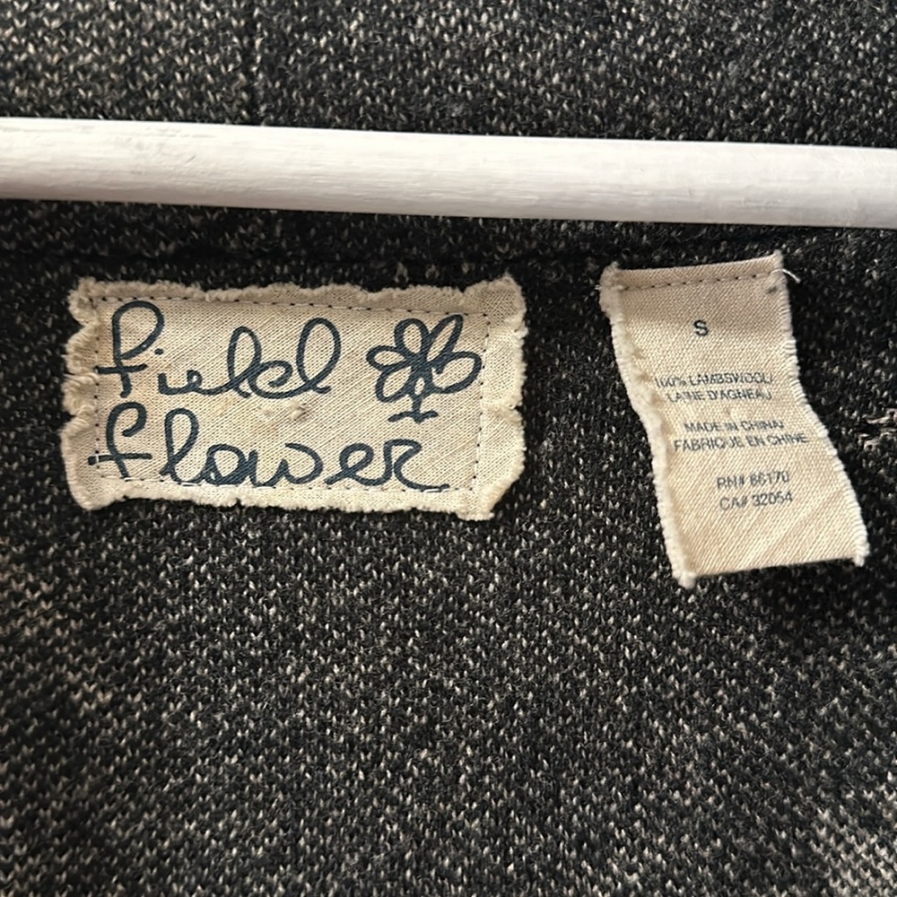 Anthropologie Field Flower Sedona Horse Lambswool Cardigan Hoodie - Picture 2 of 7